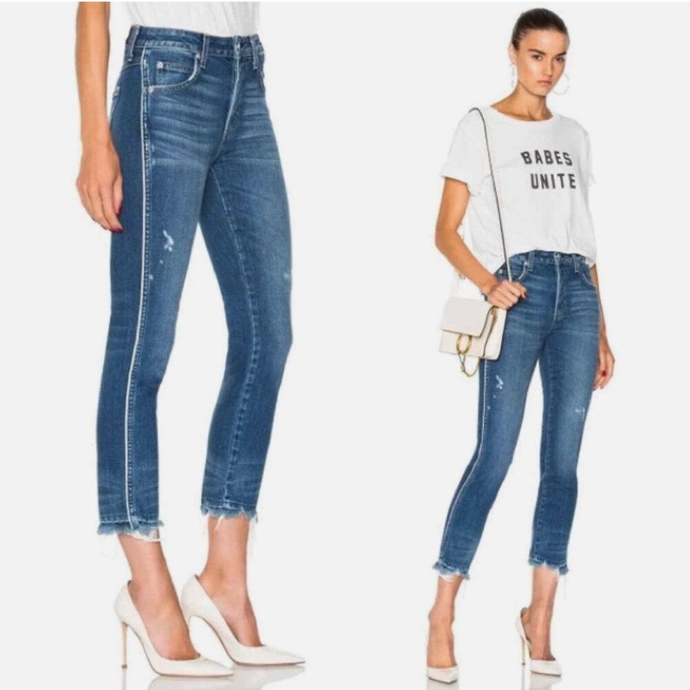 AMO Women's Babe Old School Cropped Jeans Size 27